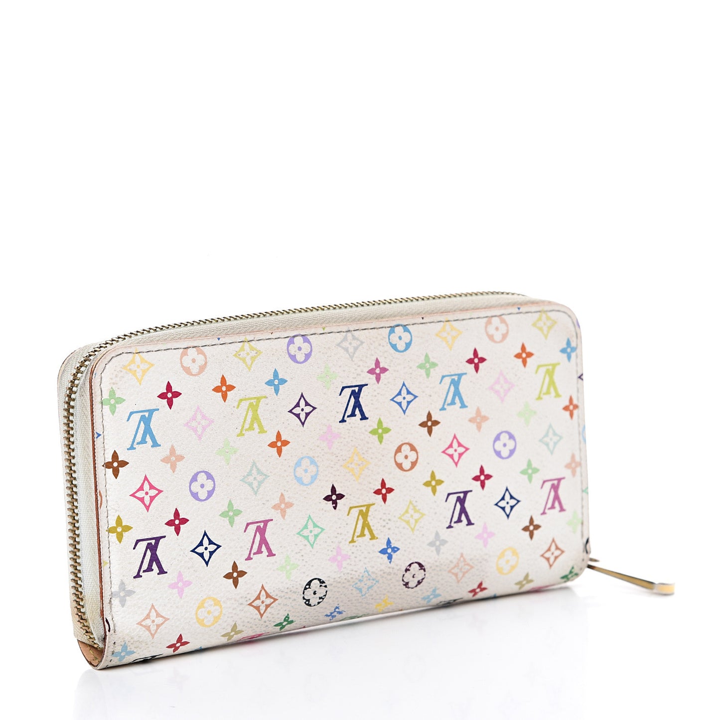 Monogram Multicolor Zippy Wallet White