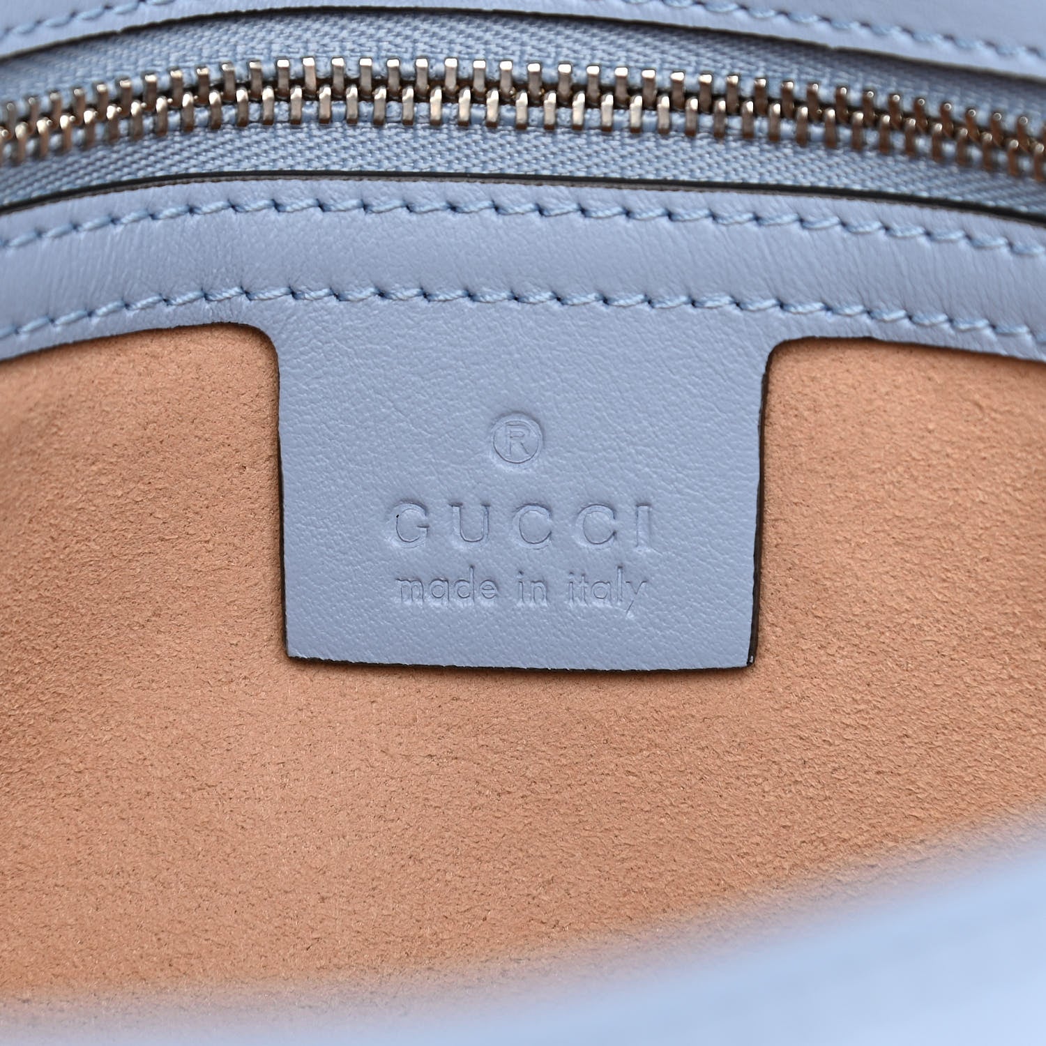 Gucci Calfskin Matelasse Small GG Marmont Shoulder Bag Porcelain Light Blue 6 of 10