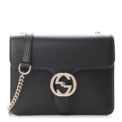 Gucci Dollar Calfskin Small Interlocking G Shoulder Bag Black 1 of 10