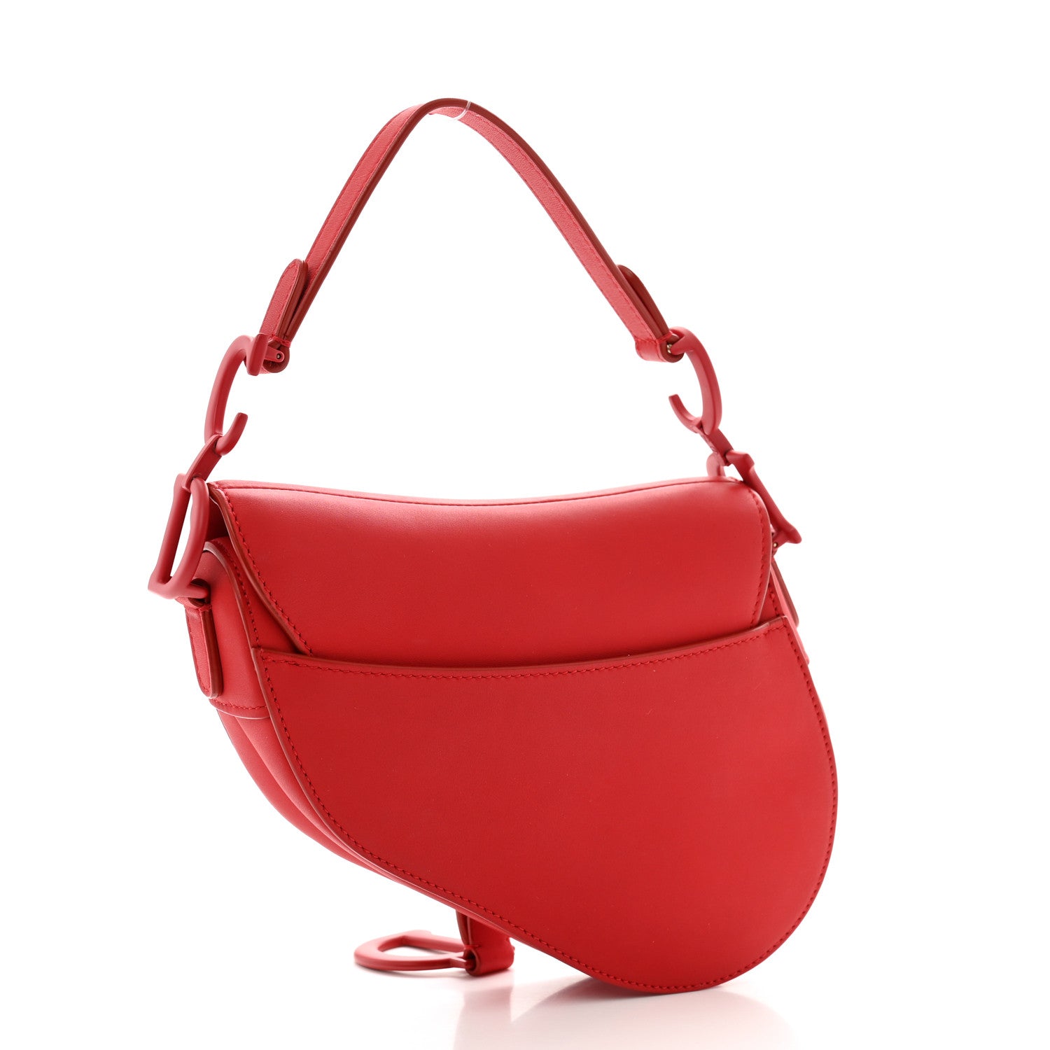 Christian Dior Ultra Matte Calfskin Mini Saddle Bag Red 3 of 12