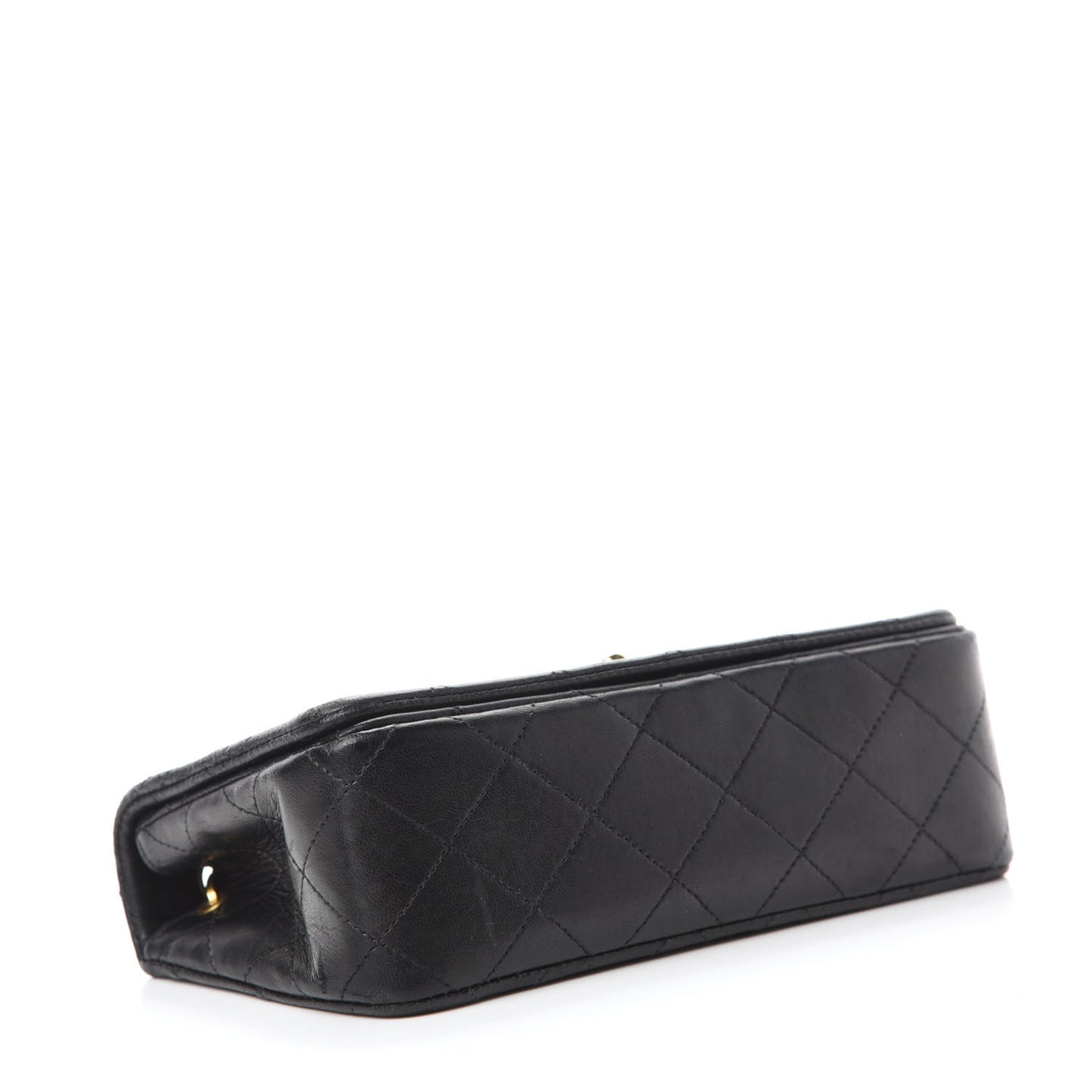 Lambskin Quilted Small Single Flap Black