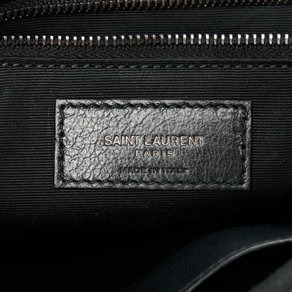 Saint Laurent Crinkled Calfskin Matelasse Monogram Medium Niki Chain Satchel Black 7 of 11