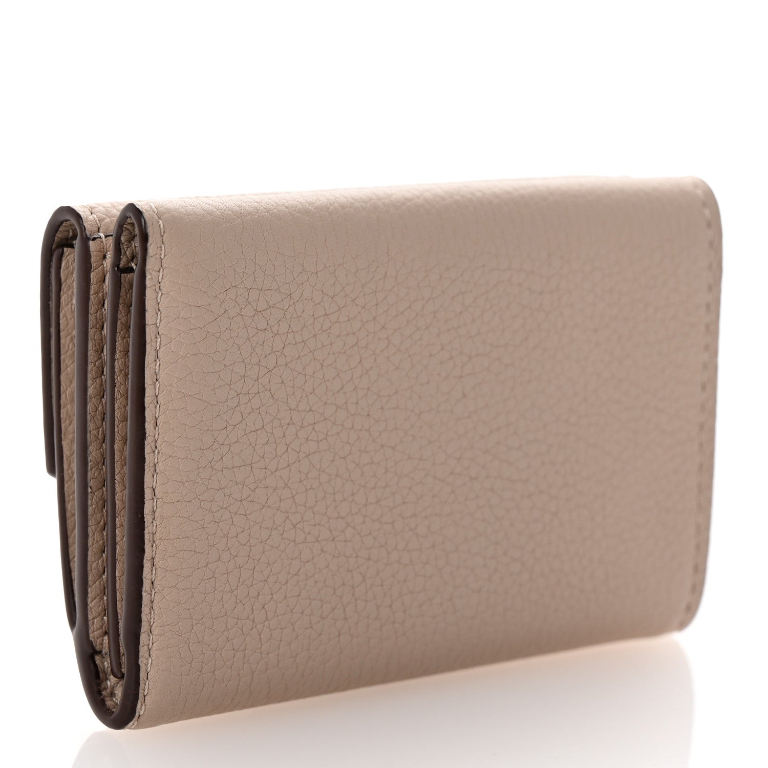 Louis Vuitton Calfskin Lockmini Wallet Greige 2 of 9