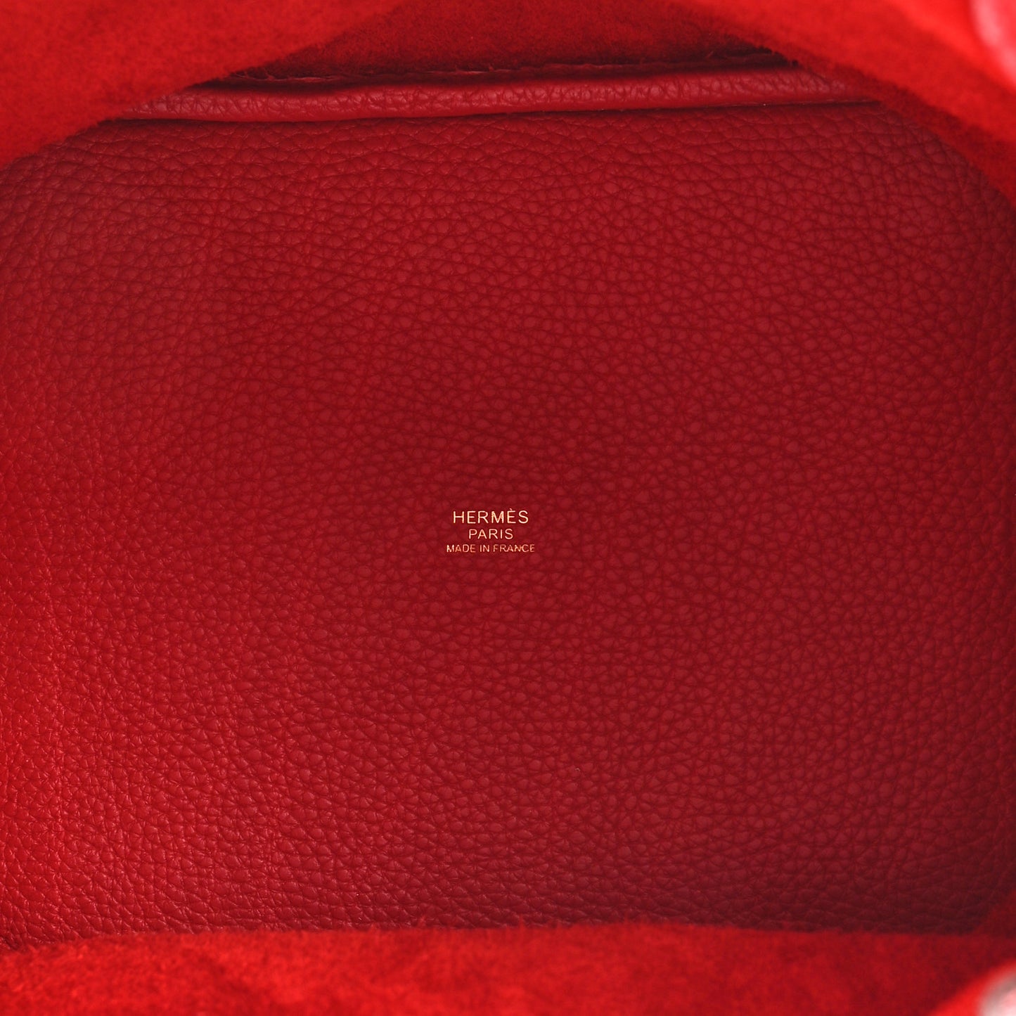 Taurillon Clemence Picotin Lock 22 MM Rouge Casaque