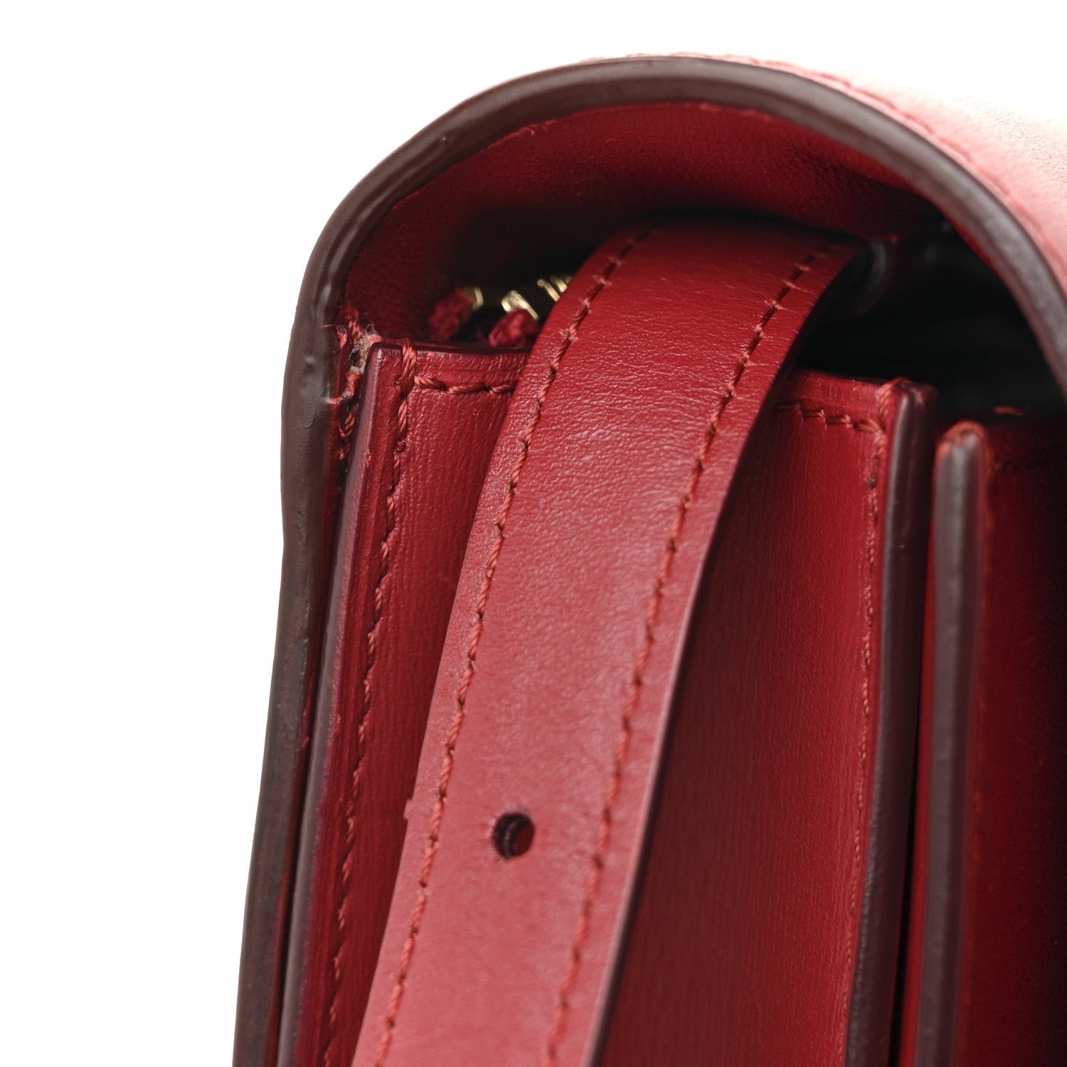 Celine Box Calfskin Medium Classic Box Flap Bag Red 13 of 16