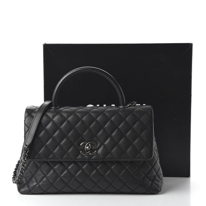 Chanel Caviar Quilted Medium Coco Handle Flap Black 11 of 11