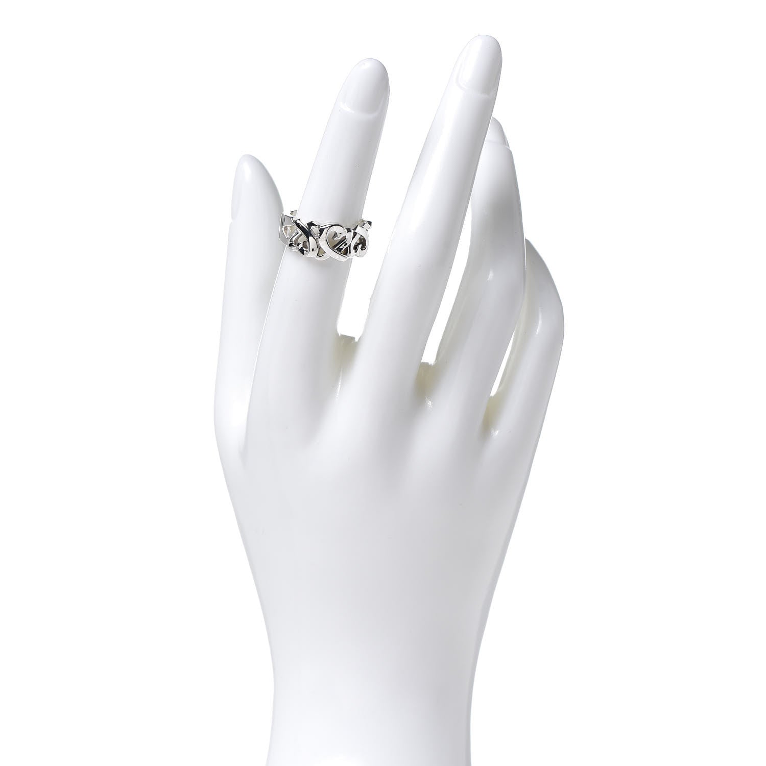 Tiffany Sterling Silver Paloma Picasso Loving Hearts Ring 52 6 2 of 6