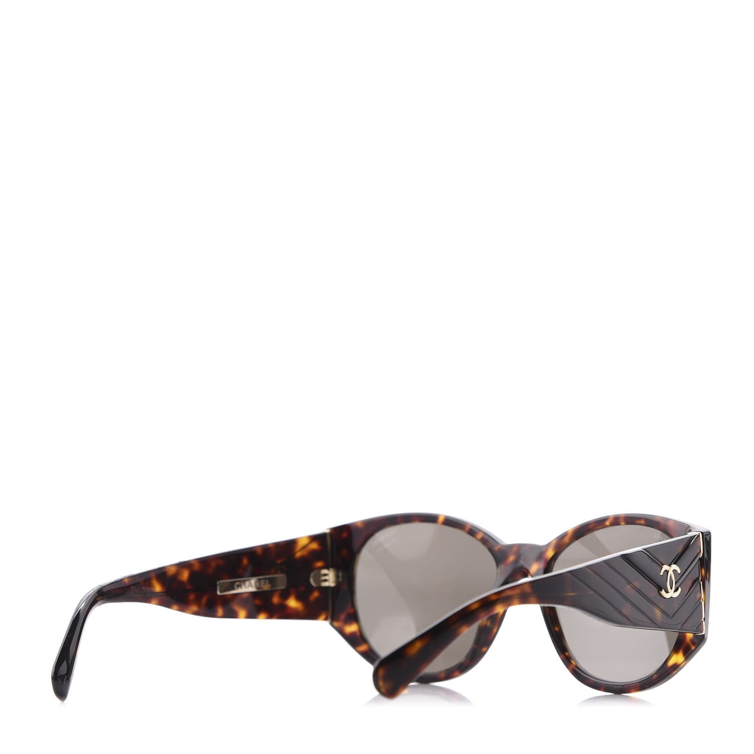 Chanel Acetate Polarized Oval Sunglasses 5411 Brown 4 of 10