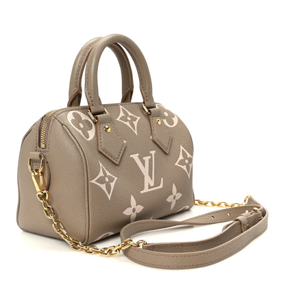 Louis Vuitton Empreinte Monogram Giant Speedy Bandouliere 20 Creme Beige 3 of 12