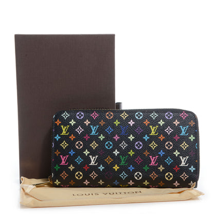 Louis Vuitton Monogram Multicolor Zippy Wallet Black Violet 8 of 8