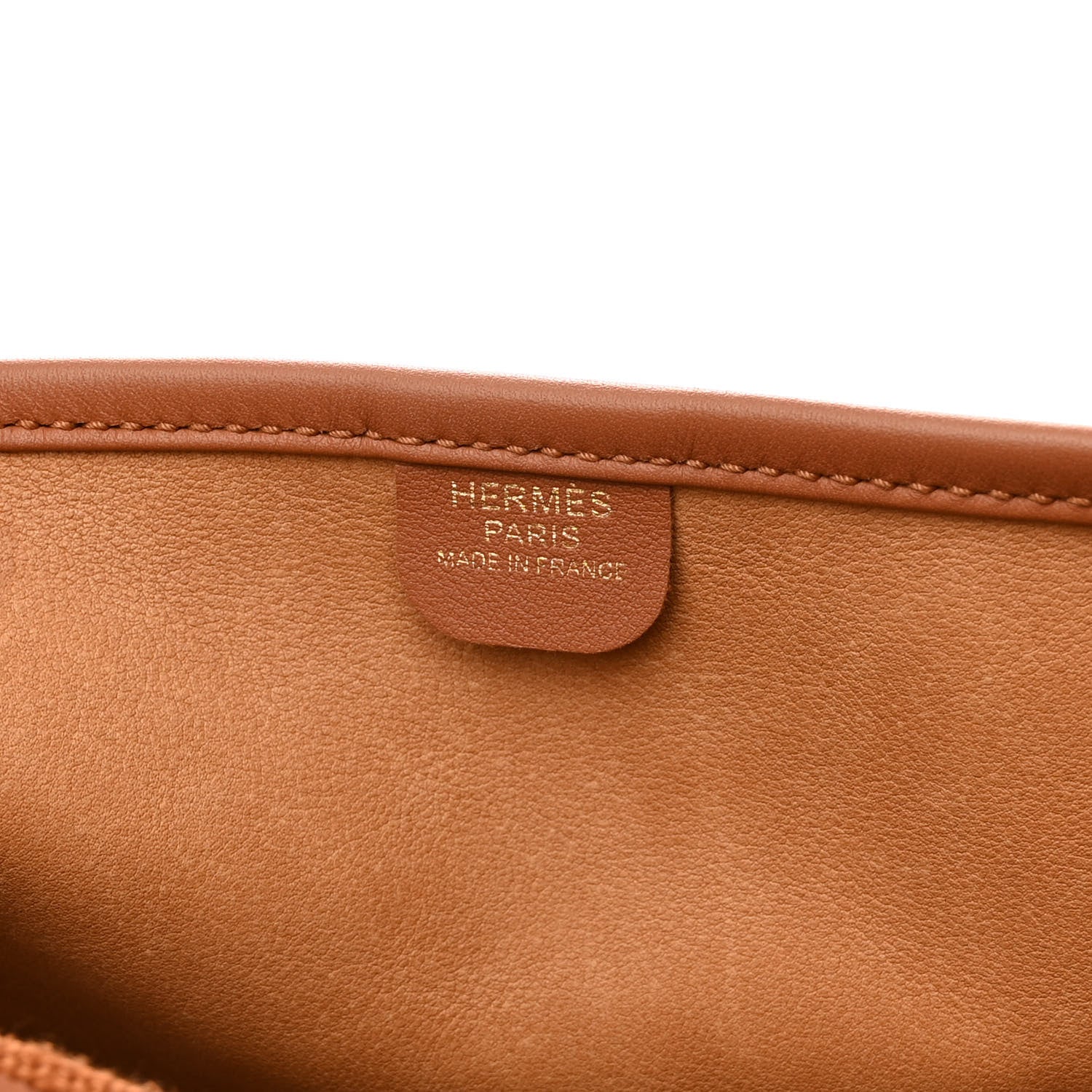 Hermes Grizzly Calfskin Swift Evelyne III PM Chamois Gold 6 of 10