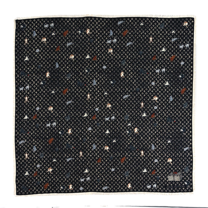 Louis Vuitton Wool Silk Catogram Shawl Black 1 of 3