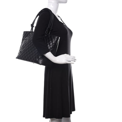 Chanel Calfskin Quilted Large Cambon Tote Black 2 of 15