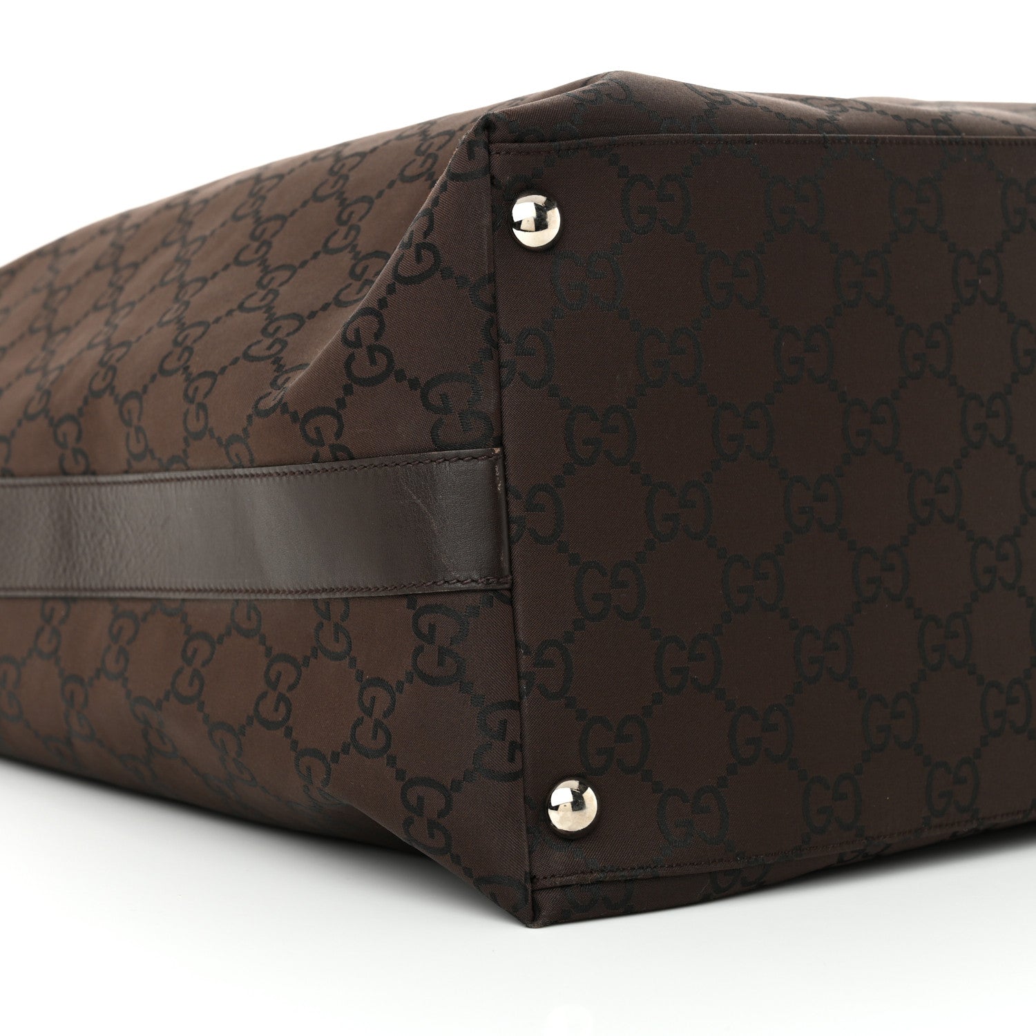 Gucci Nylon Monogram Extra Large Hobo Dark Brown 9 of 13