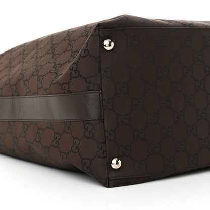 Gucci Nylon Monogram Extra Large Hobo Dark Brown 9 of 13