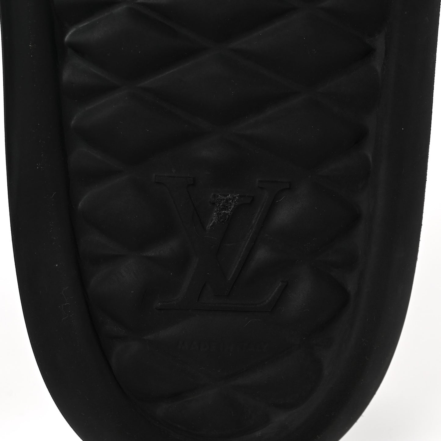 Rubber Embossed Monogram Mens Waterfront Mules 10 Black