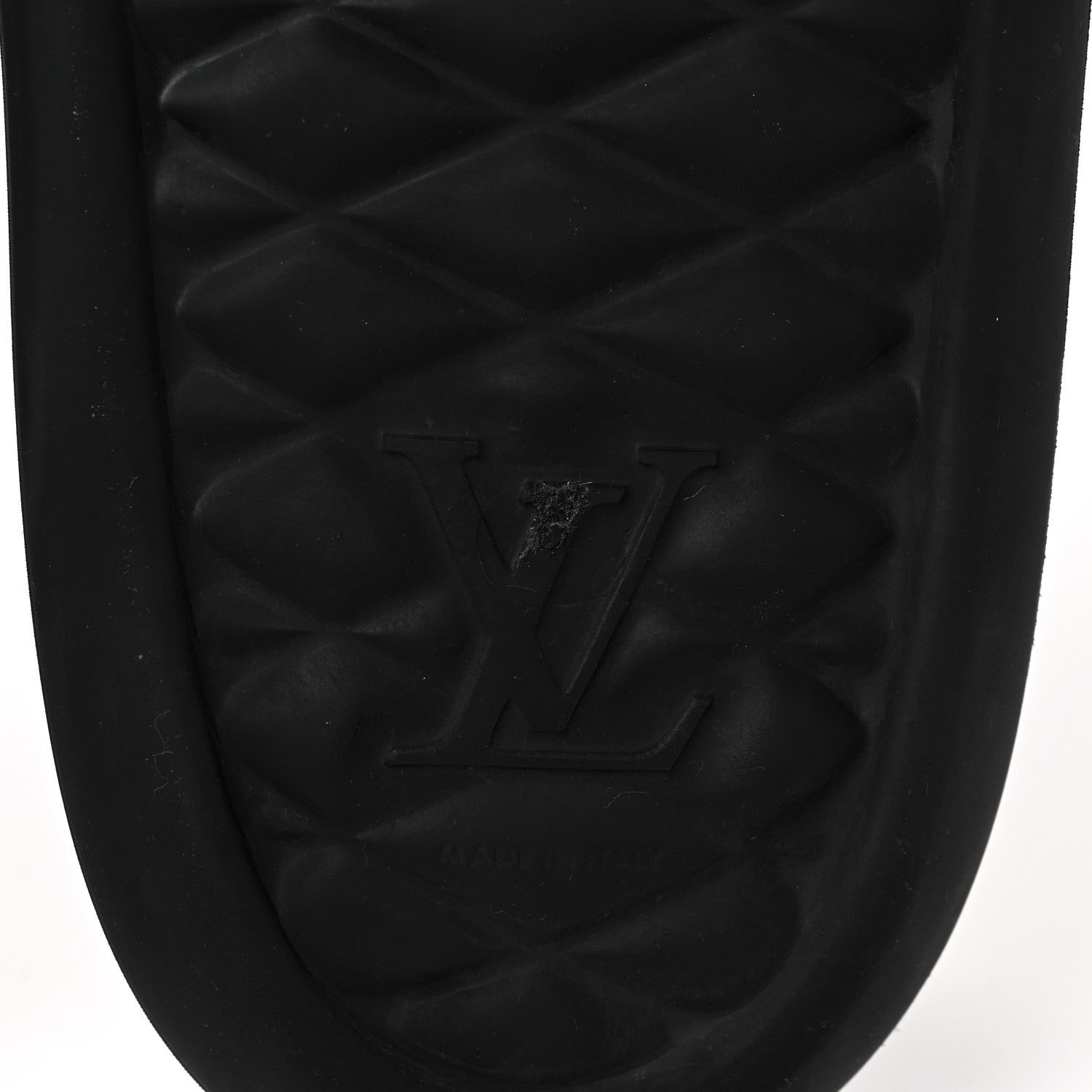 Louis Vuitton Rubber Embossed Monogram Mens Waterfront Mules 10 Black 7 of 10