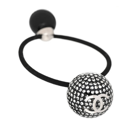 Chanel Crystal CC Hair Tie Black 1 of 3