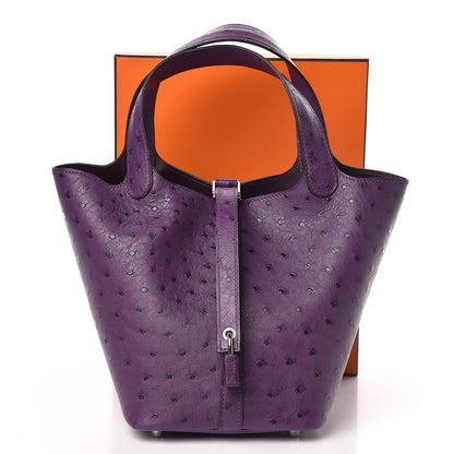 Hermes Ostrich Picotin Lock 18 Violine 11 of 11