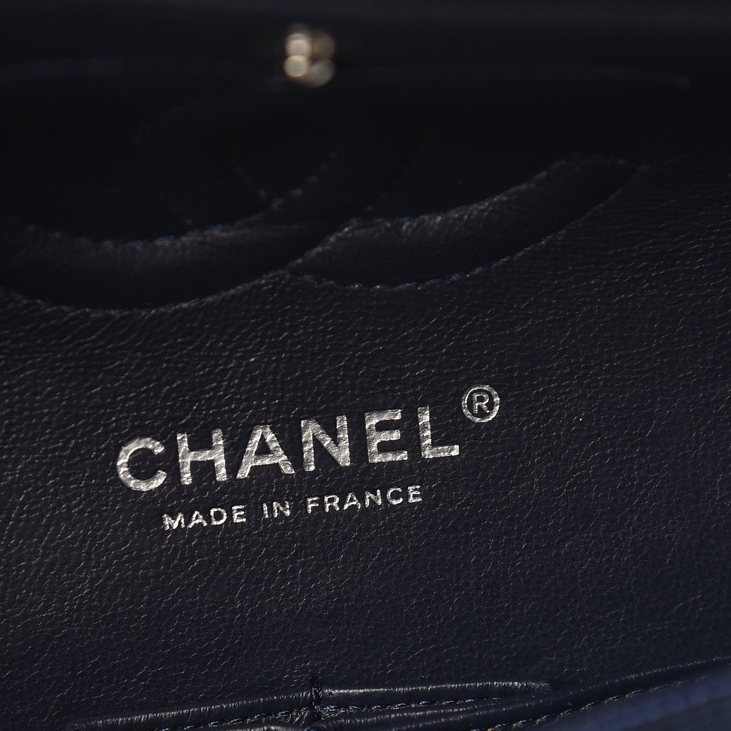 Caviar Quilted Medium Double Flap Navy