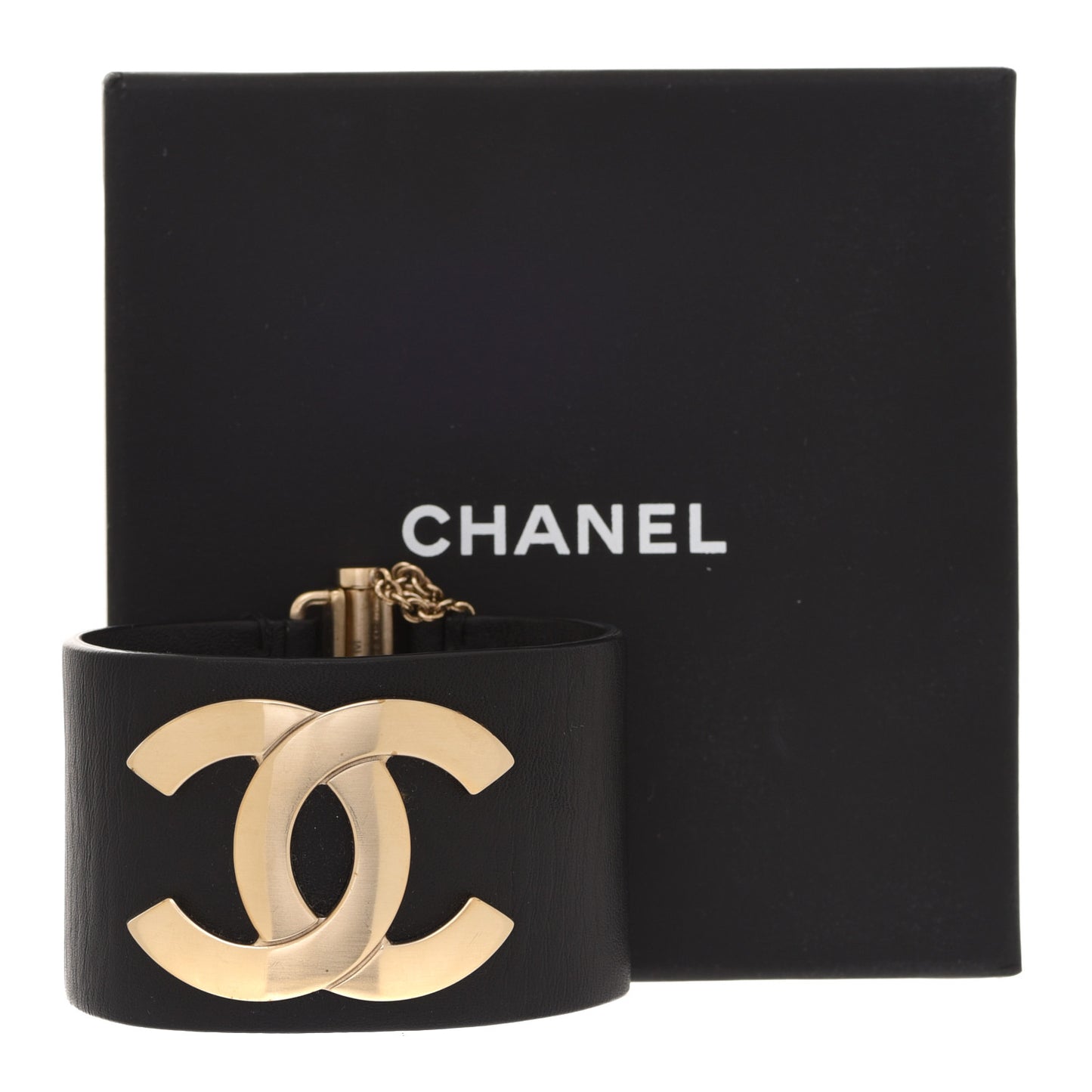 Calfskin CC Wide Cuff M Black