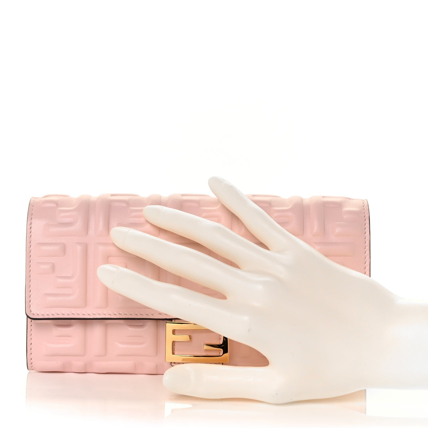 Nappa Matisse FF Embossed Continental Wallet Rosa Confetto