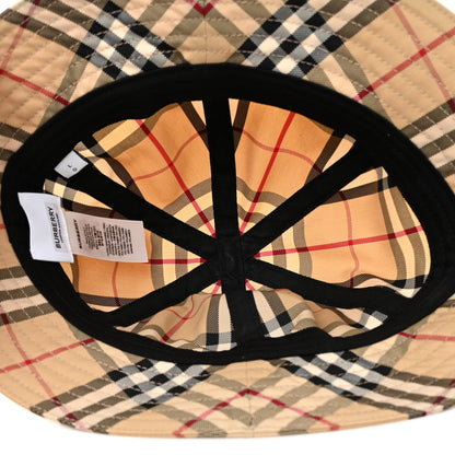 Burberry Nylon Vintage Check Bucket Hat L Archive Beige 7 of 8