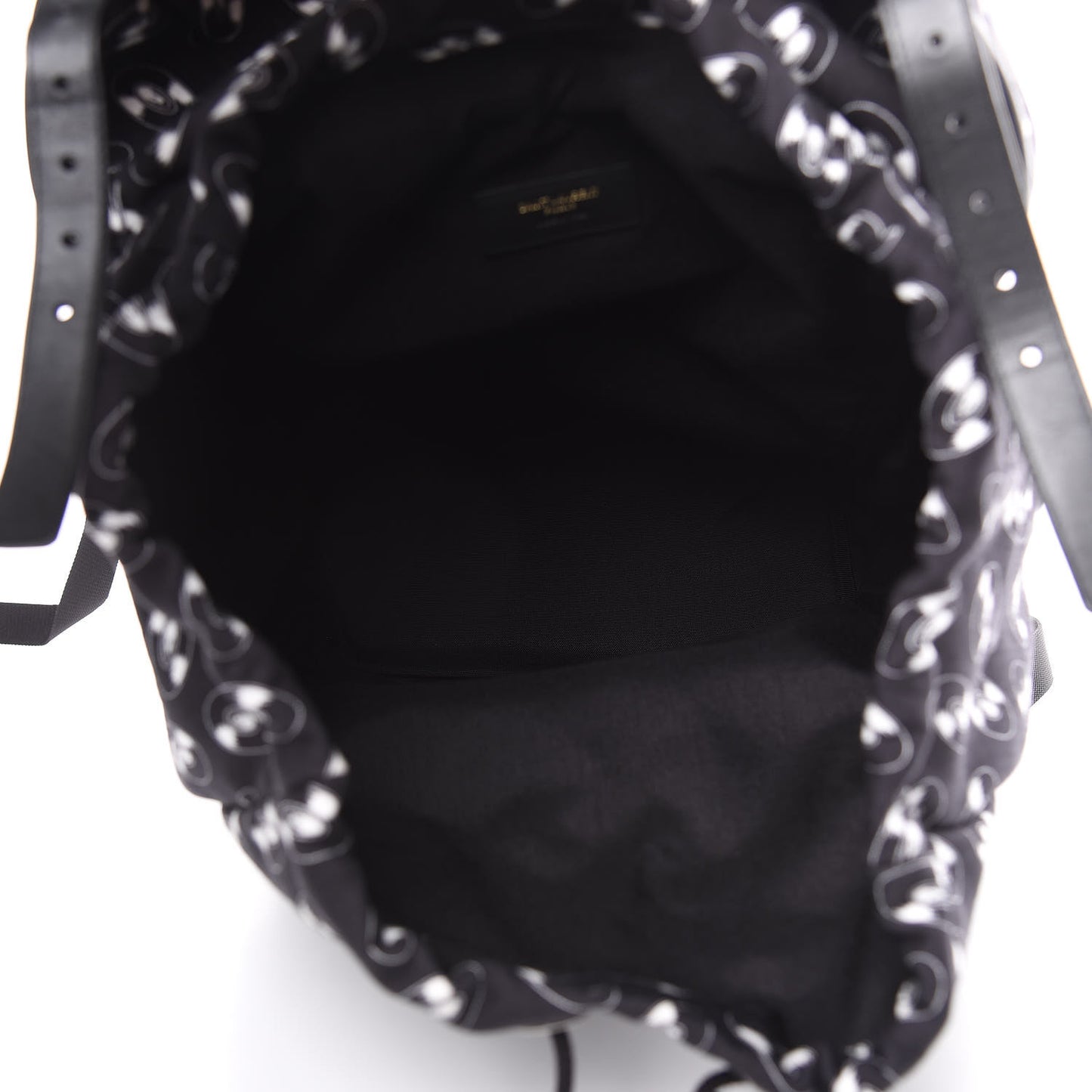 Canvas Vinyl Record Print Hunting Rucksack Backpack Black