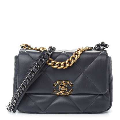 Chanel Lambskin Quilted Medium Chanel 19 Flap Dark Grey 1 of 9