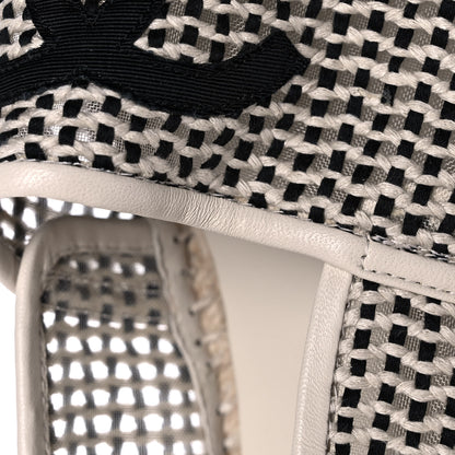 Chanel Mesh Grosgrain CC Espadrilles 42 Beige Black 9 of 9