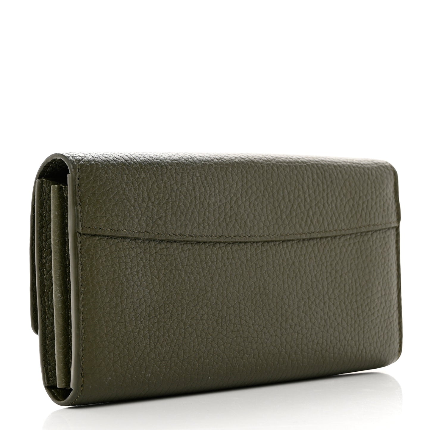 Taurillon Capucines Snakeskin Wallet Khaki