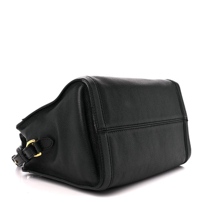 Alexander McQueen Pebbled Calfskin Small Skull Padlock Zip Around Tote Black 4 of 14
