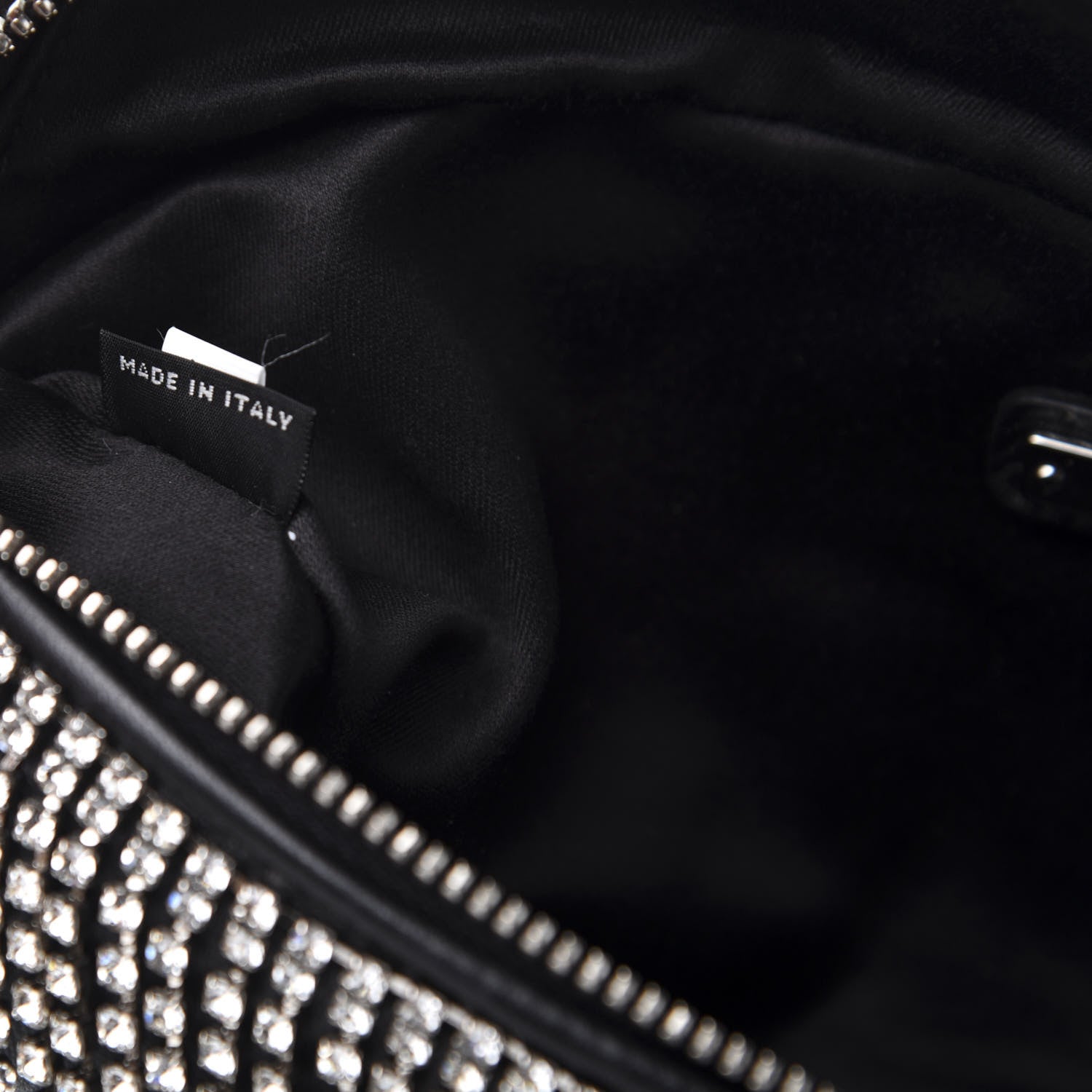 Miu Miu Nappa Crystal Fringe Belt Bag Black 8 of 9