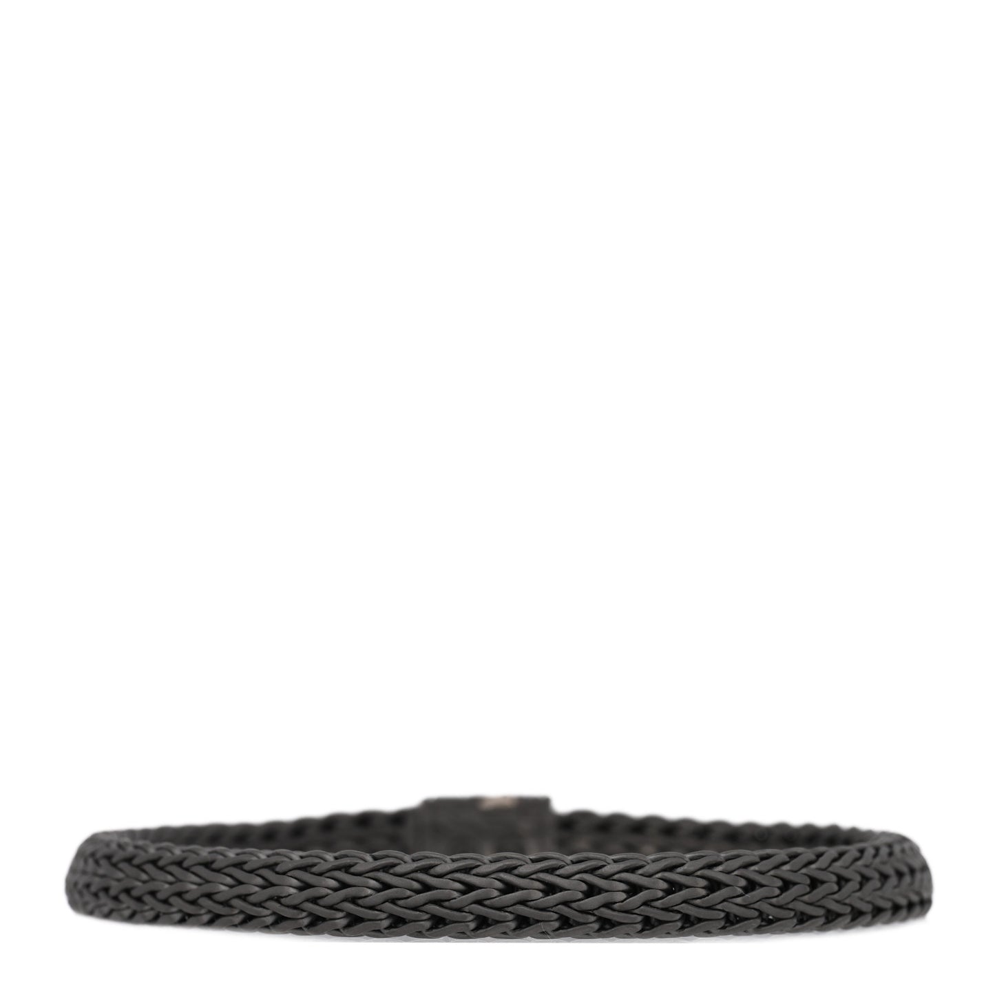 Sterling Silver 7mm Flat Classic Chain Bracelet Matte Black