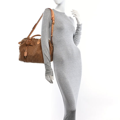 Louis Vuitton Denim Monogram Stone Speedy Bandouliere 35 Caramel 2 of 10
