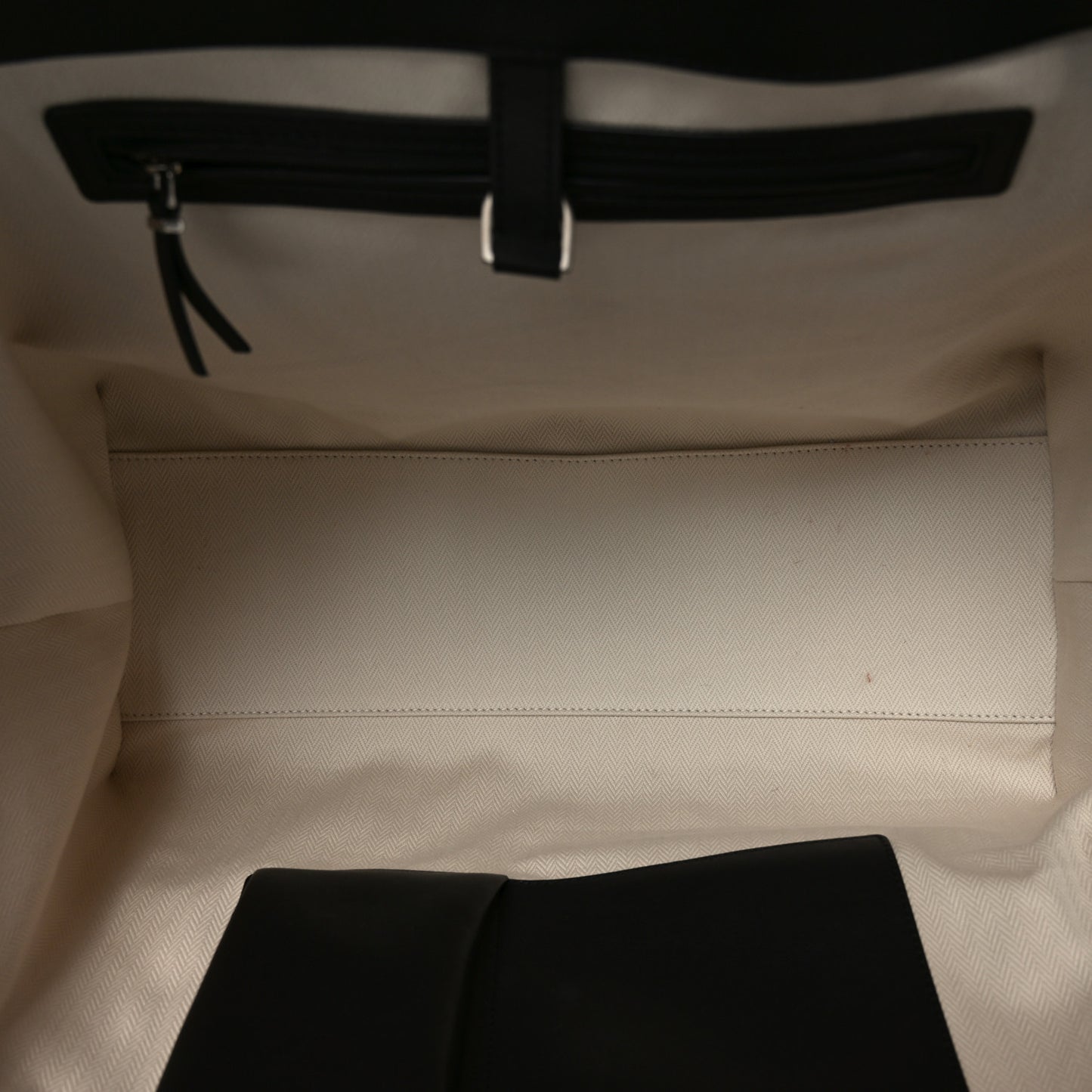 Polished Saddle Calfskin Marlo Tote Bag Black