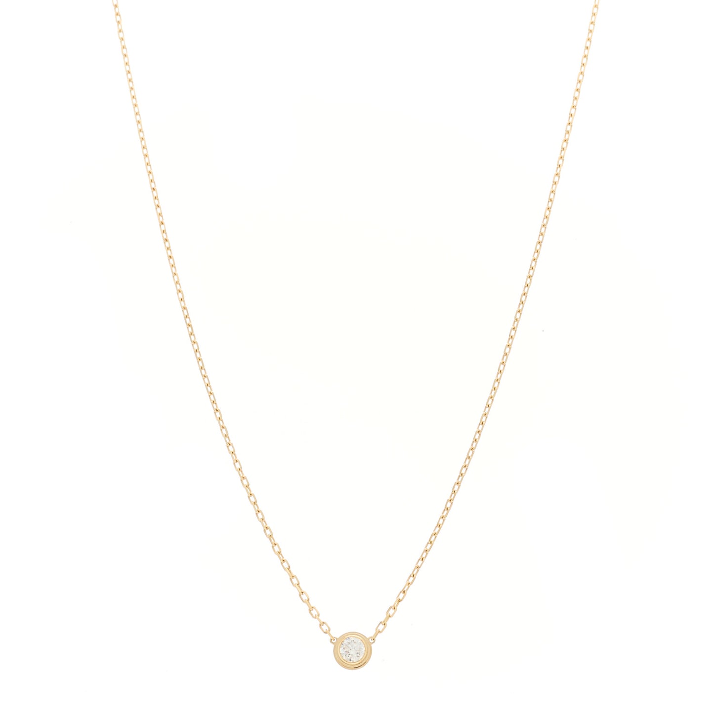 18K Yellow Gold Diamond LM D'Amour Pendant Necklace