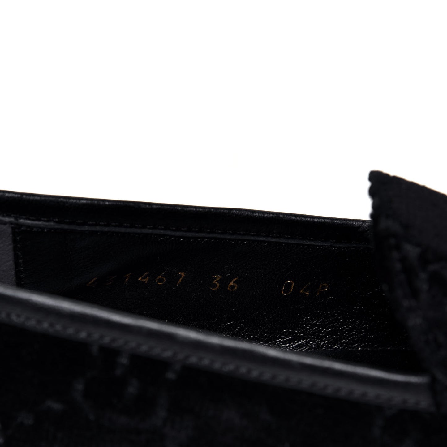 Velvet GG Monogram Horsebit Womens Jordaan Loafers 36 Black