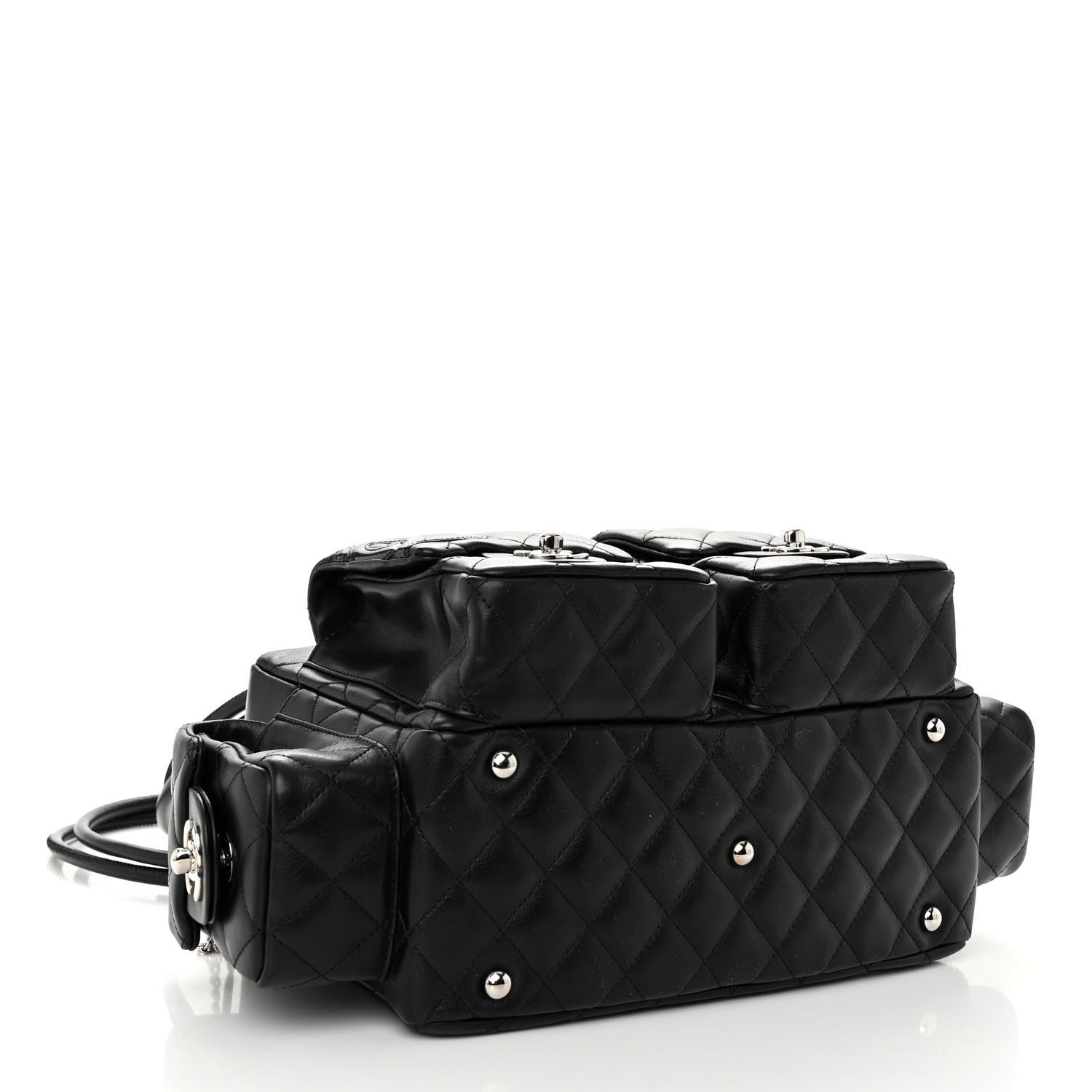 Chanel Calfskin Quilted Large Cambon Multipocket Reporter Black 4 of 10