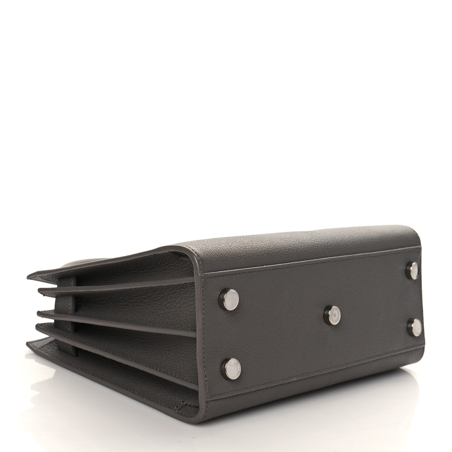 Grained Calfskin Nano Sac De Jour Fog