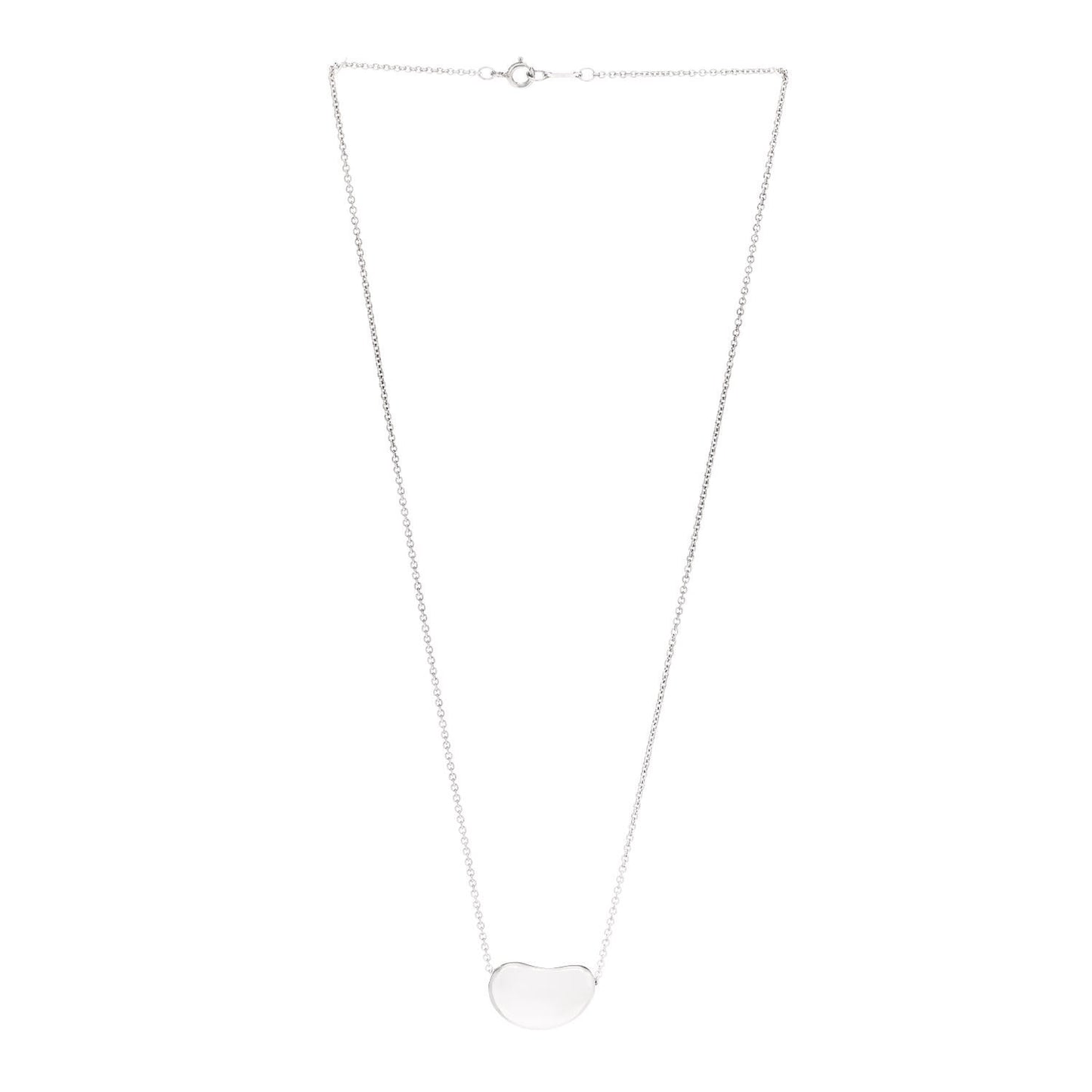 Sterling Silver 20mm Elsa Peretti Bean Pendant Necklace