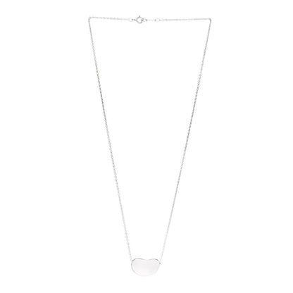 Tiffany Sterling Silver 20mm Elsa Peretti Bean Pendant Necklace 3 of 6