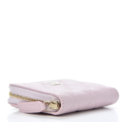 Chanel Caviar Quilted Zip Coin Purse Light Pink 4 of 8