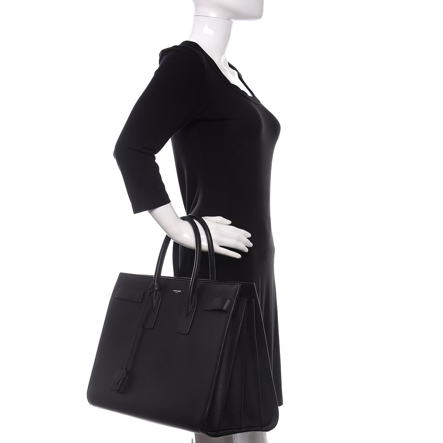 Saint Laurent Grained Calfskin Large Sac De Jour Carryall Black 2 of 9