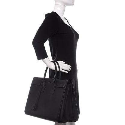 Saint Laurent Grained Calfskin Large Sac De Jour Carryall Black 2 of 9