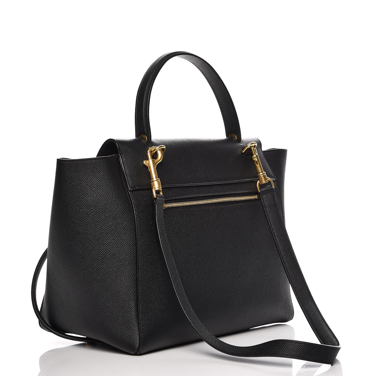Grained Calfskin Mini Belt Bag Black