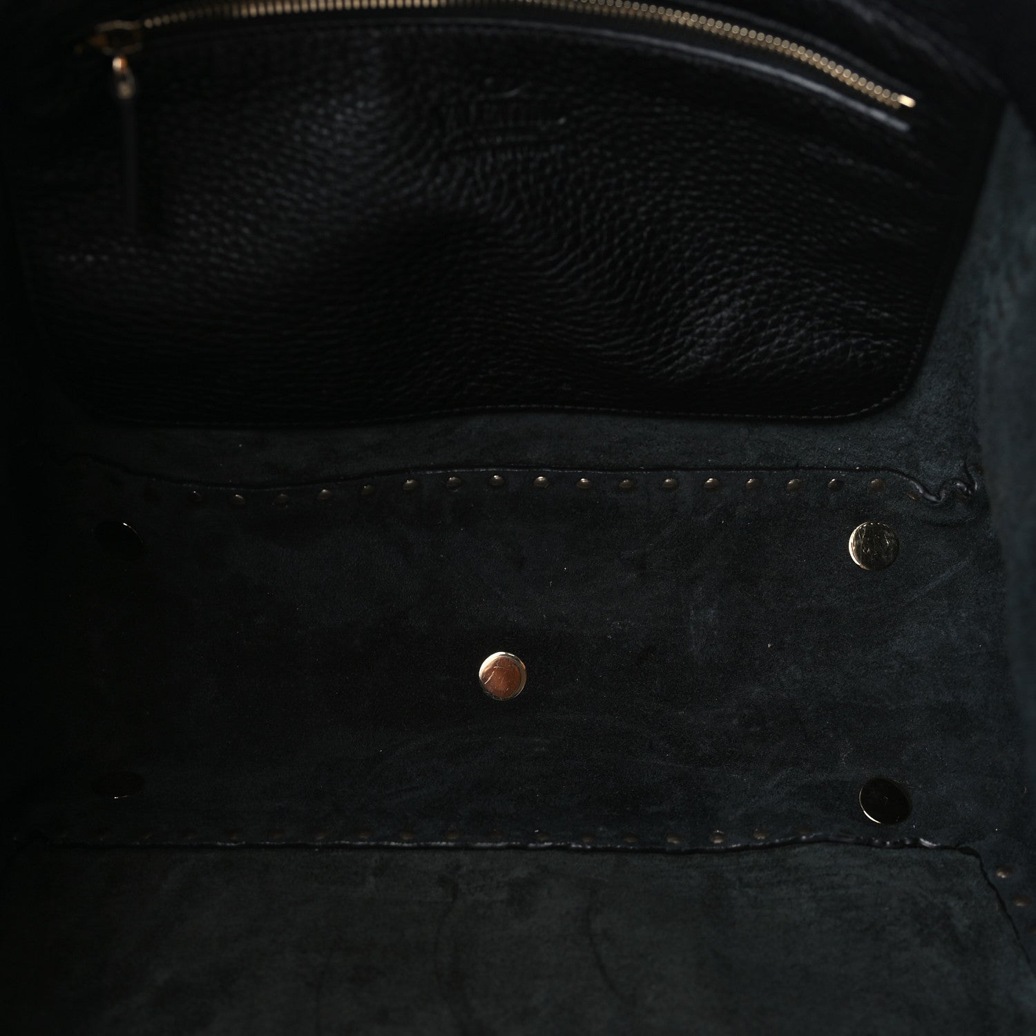 Valentino Garavani Pebbled Calfskin Medium Rockstud Tote Black 5 of 8