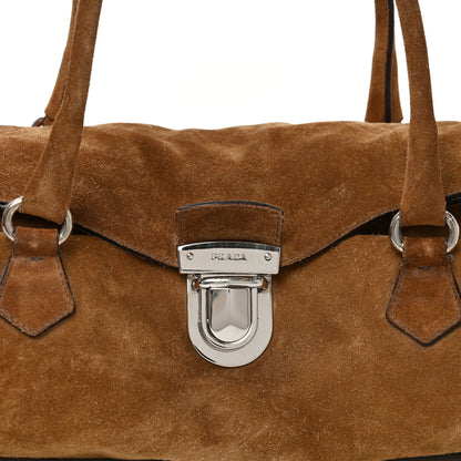 Prada Scamosciato Suede Shoulder Bag 7 of 10