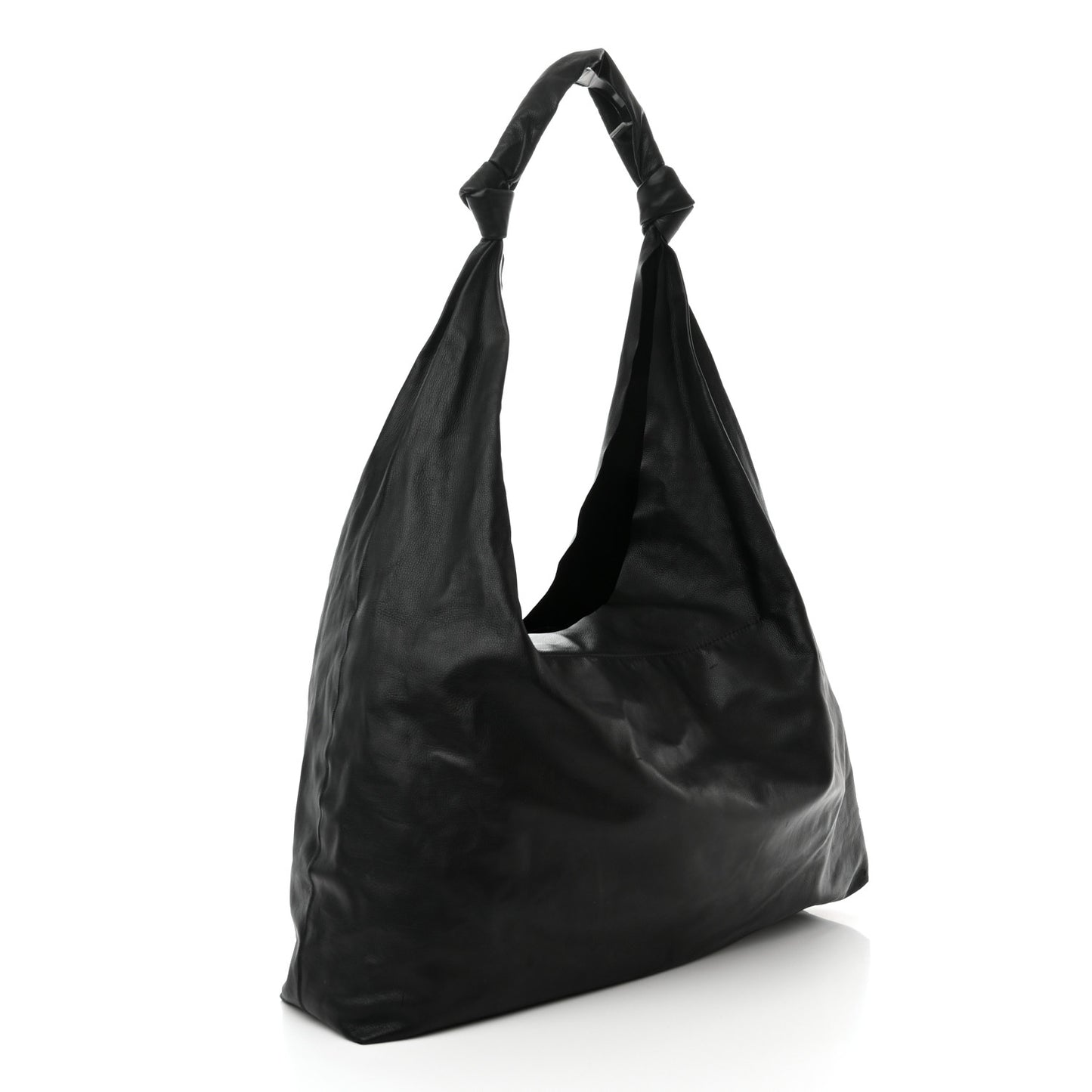 Grained Calfskin Bindle Two Bag Black