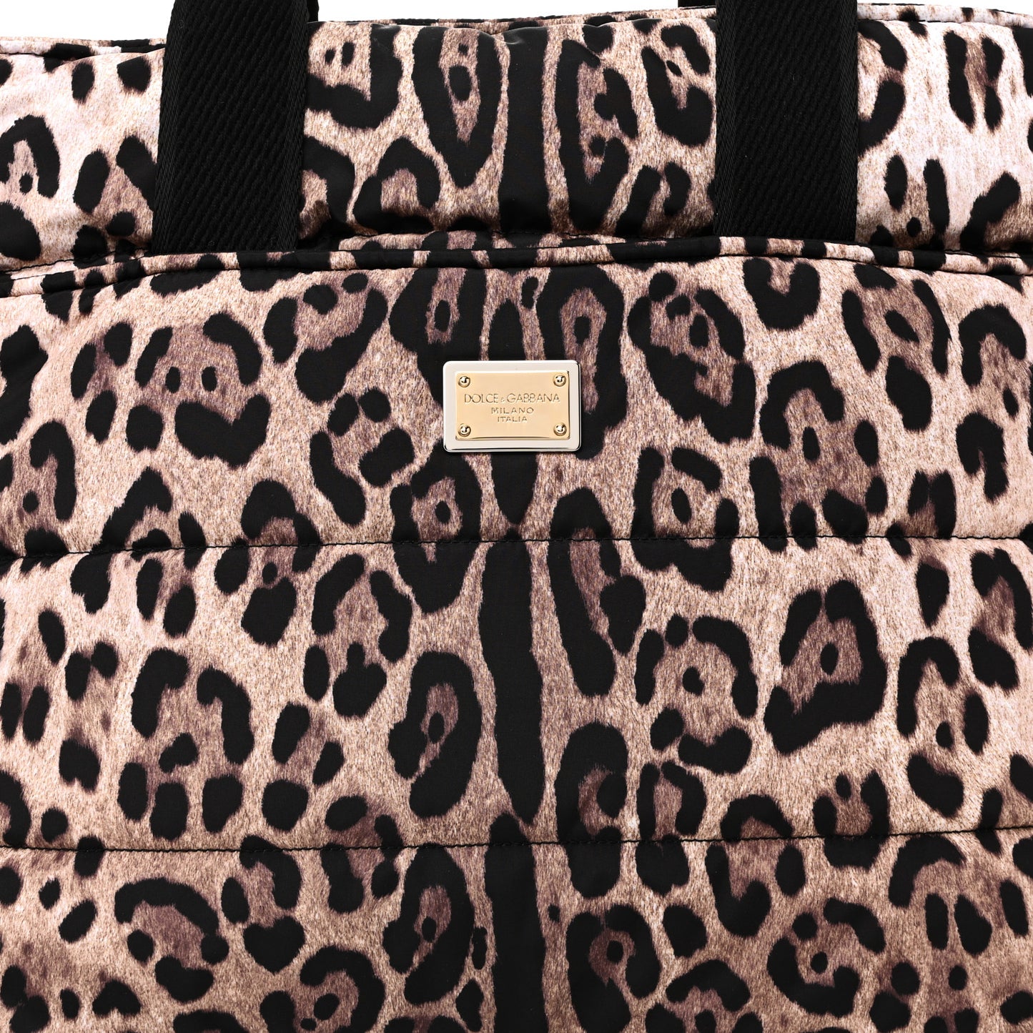 Nylon Leopard Print Changing Bag Brown